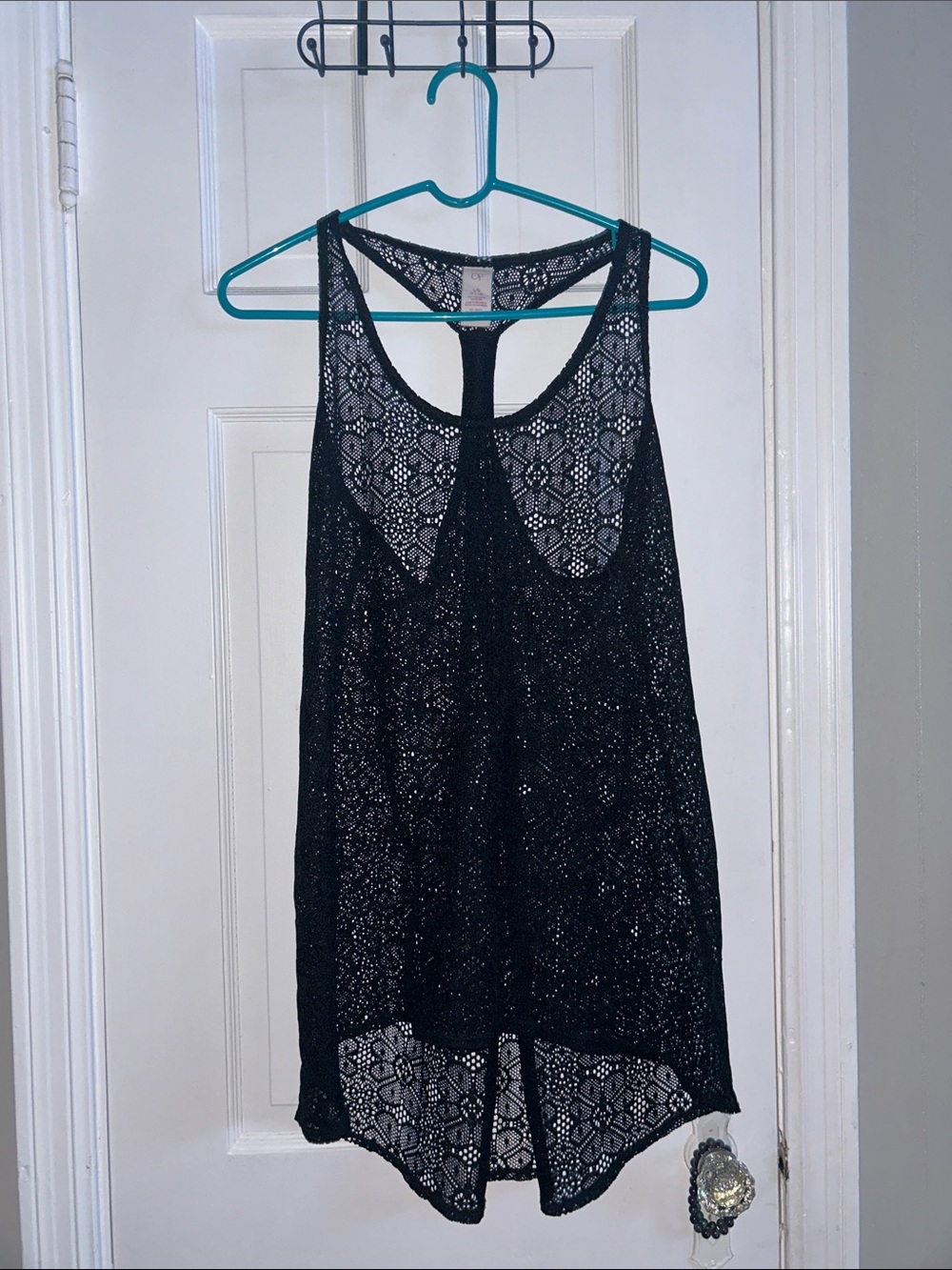 OP Black Lace Swimsuit Coverup